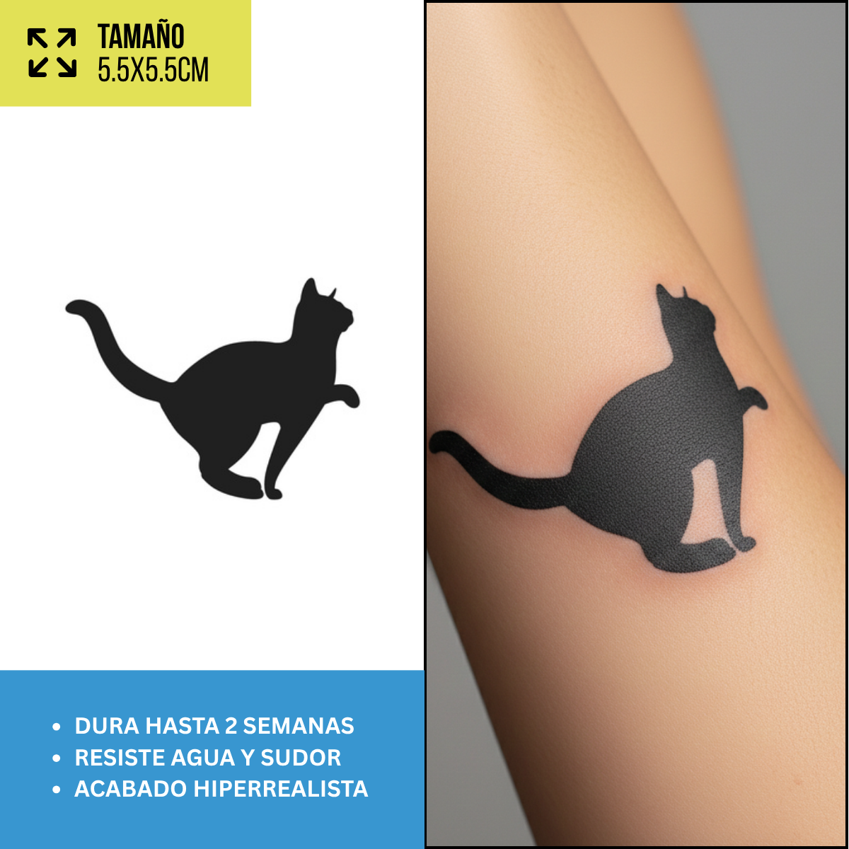 Tatuajes Temporales Animales  | Hombre y Mujer