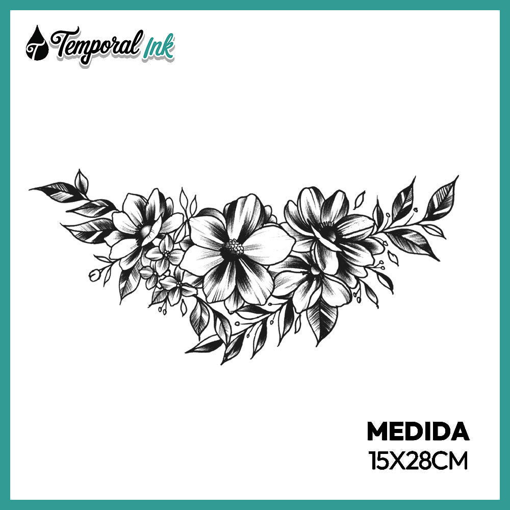 Tatuaje Tórax Composición Floral