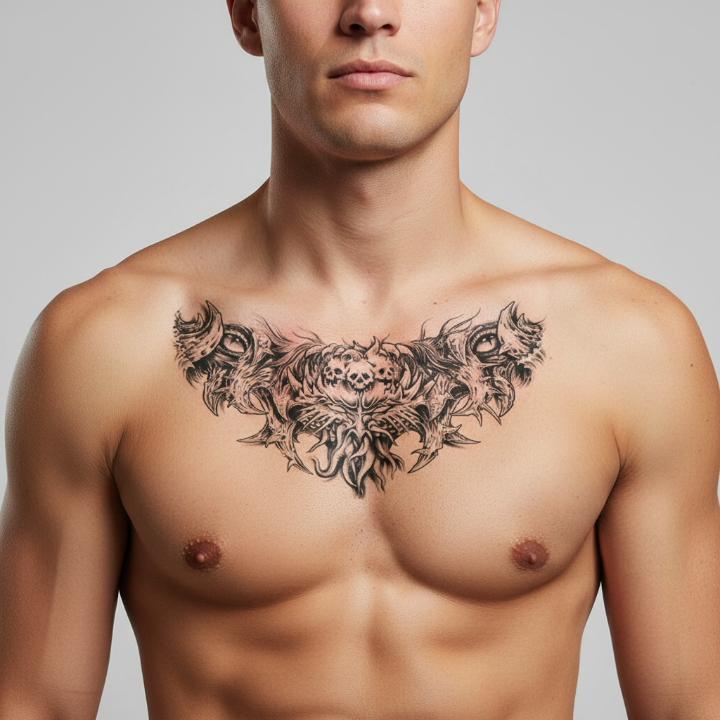 Tatuaje Ojos y calavera