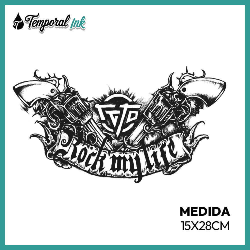 Tatuaje Tórax Rock my Life