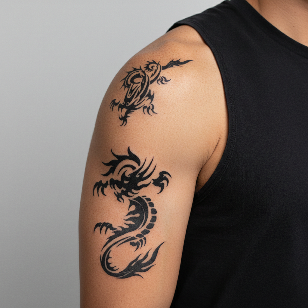 Tatuaje Dragones Tribales