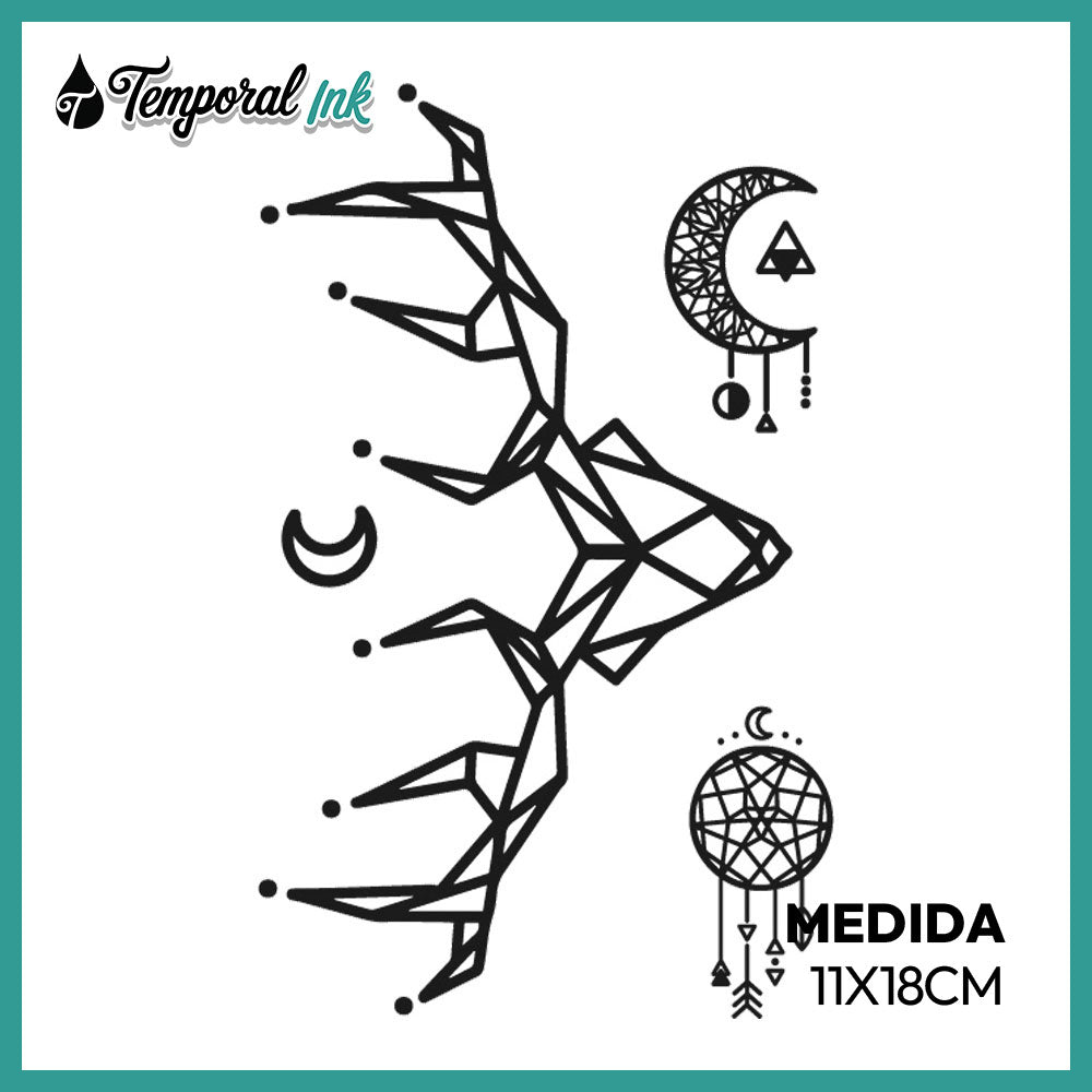 Tatuaje Ciervo Geométrico