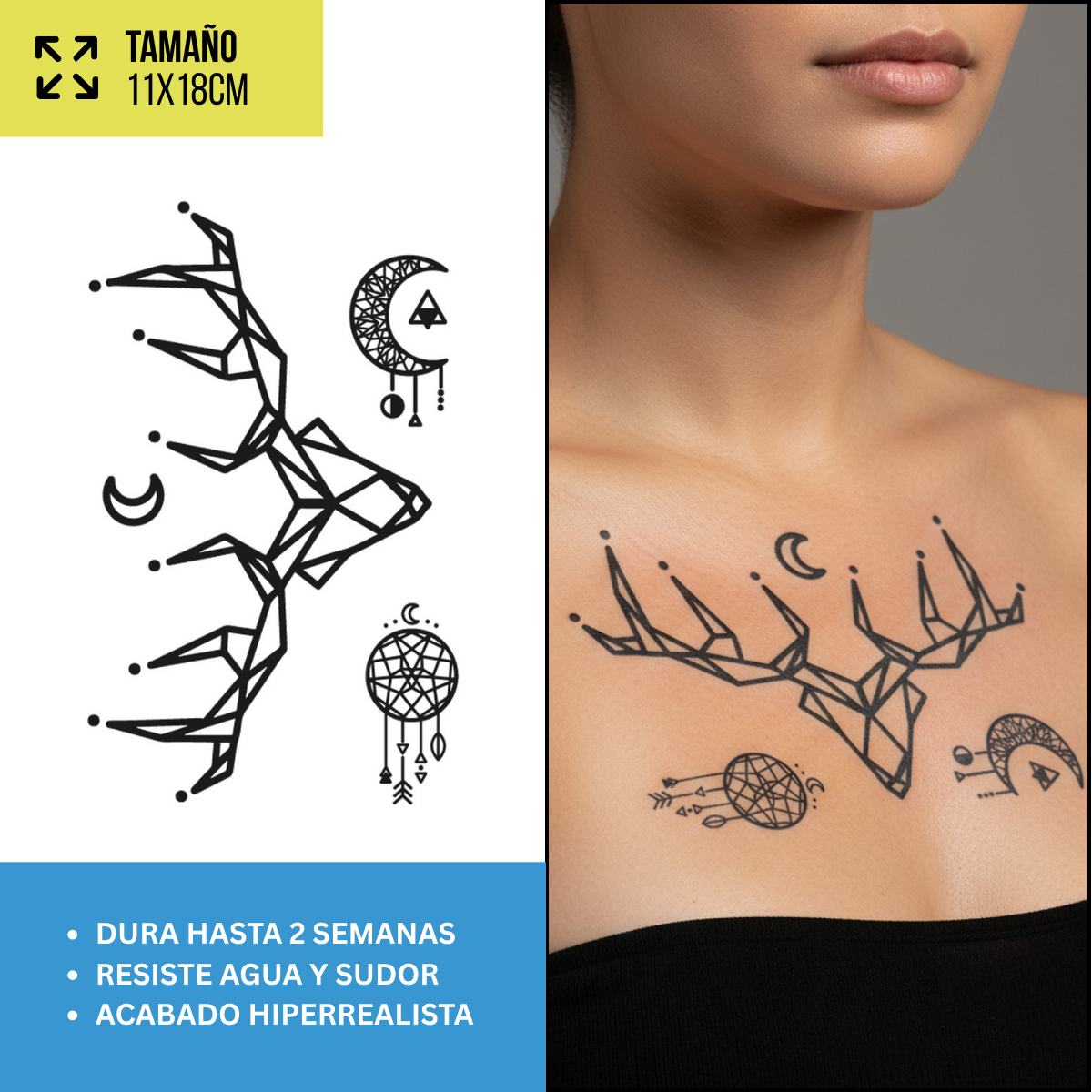 Tatuajes Temporales Minimal & Lettering | Diseños Realistas
