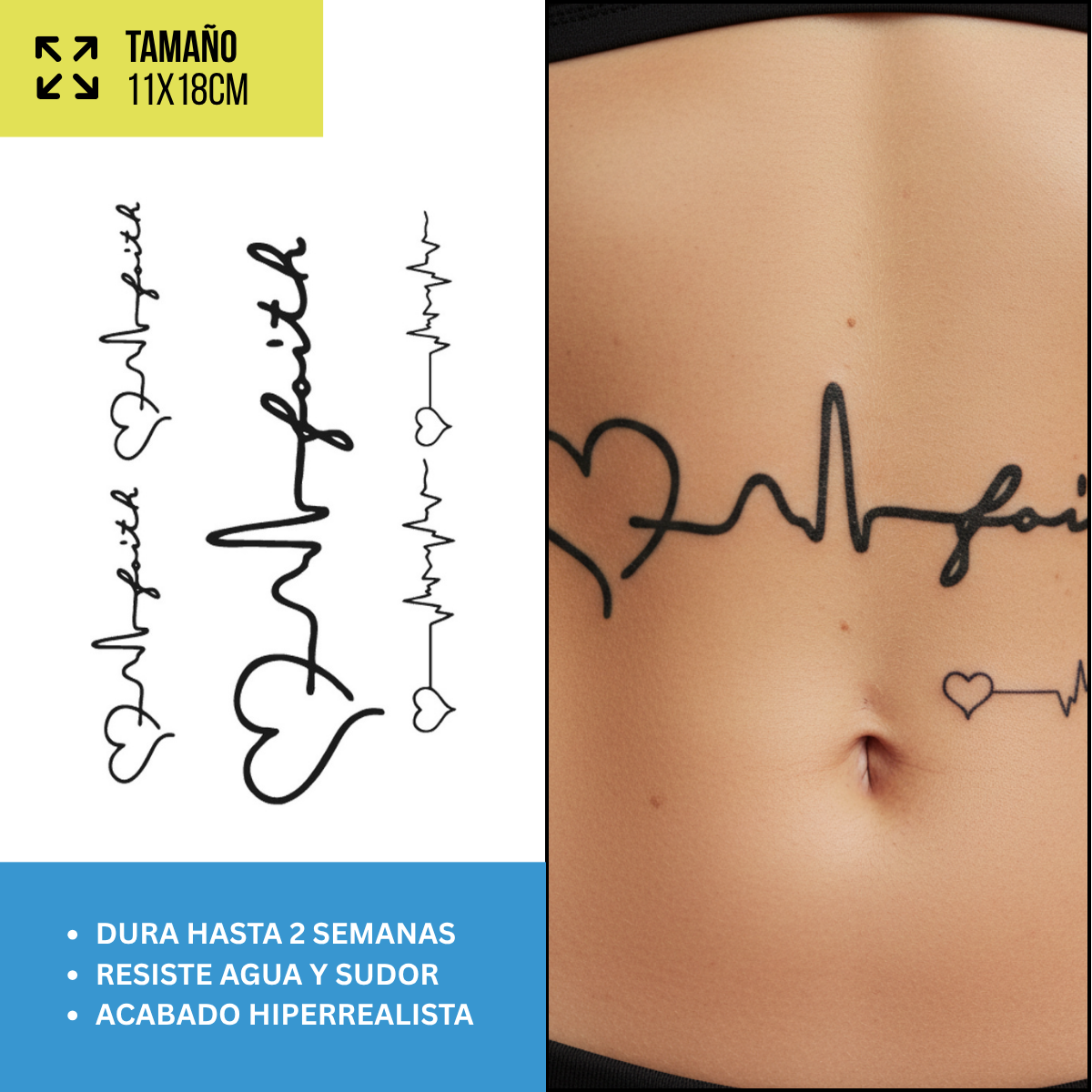 Tatuajes Temporales Minimal & Lettering | Diseños Realistas