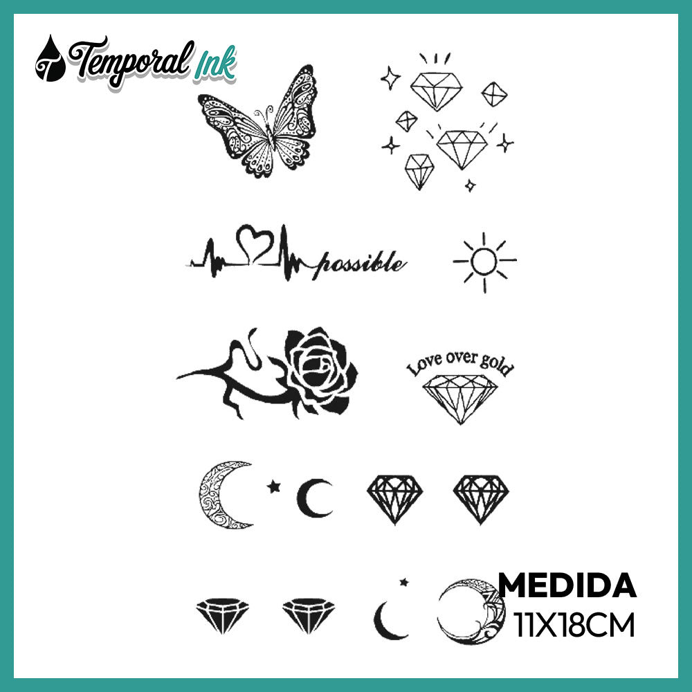 Tatuaje Pack de Mini Íconos