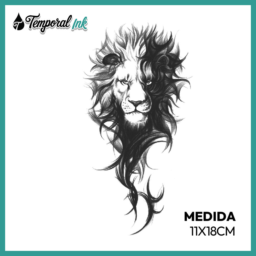 Tatuaje León con melena