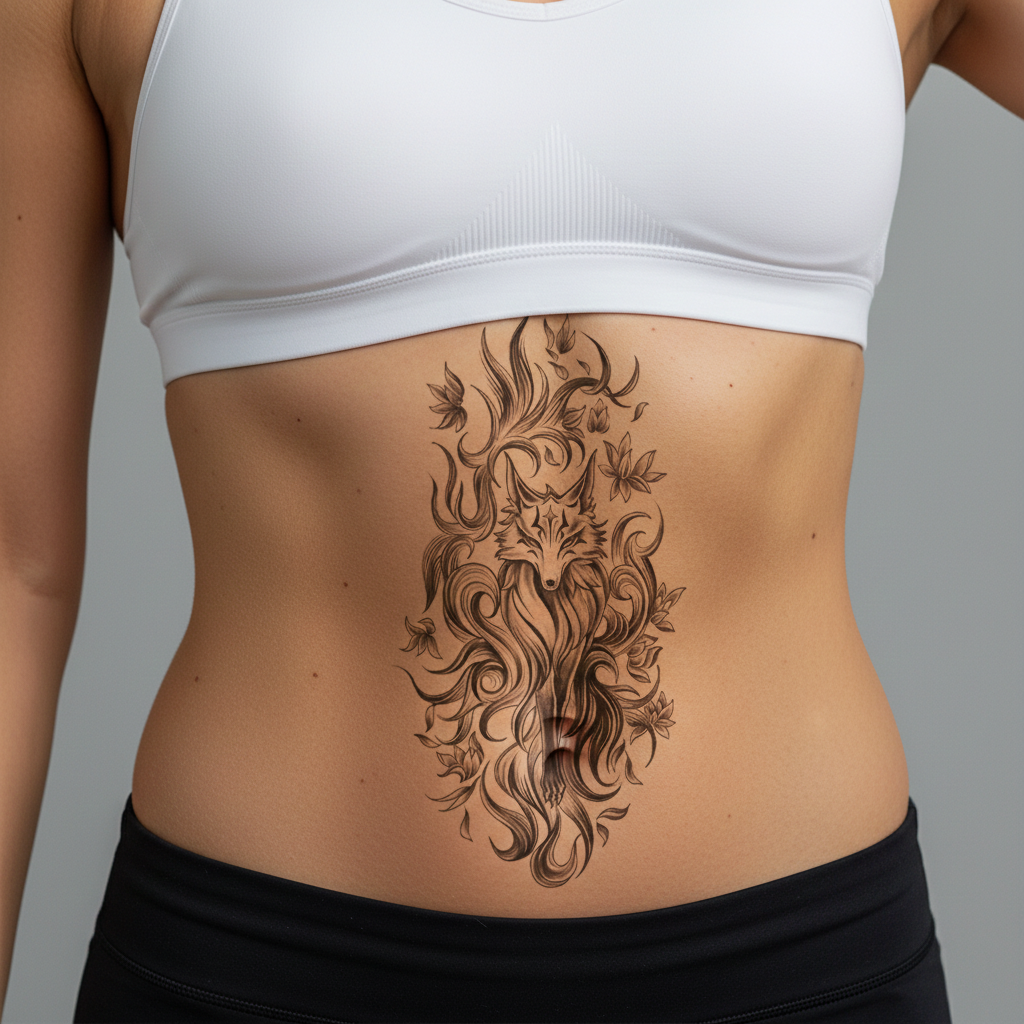 Tatuaje Lobo místico