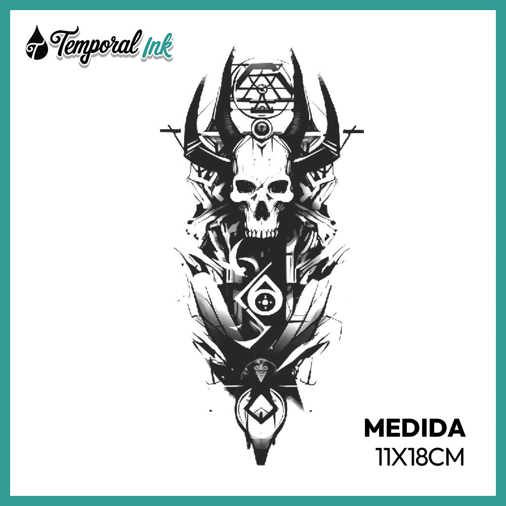 Tatuaje Calavera geométrica