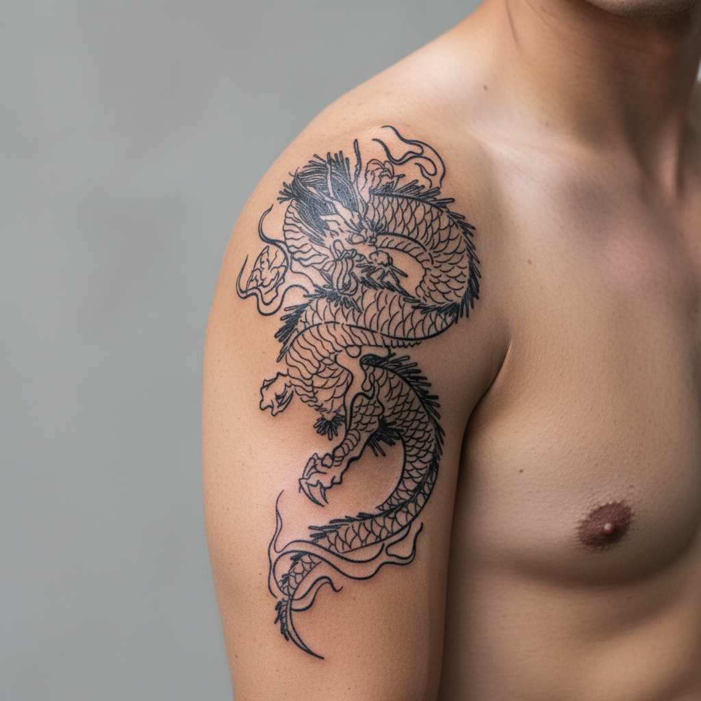 Tatuaje Dragón tradicional