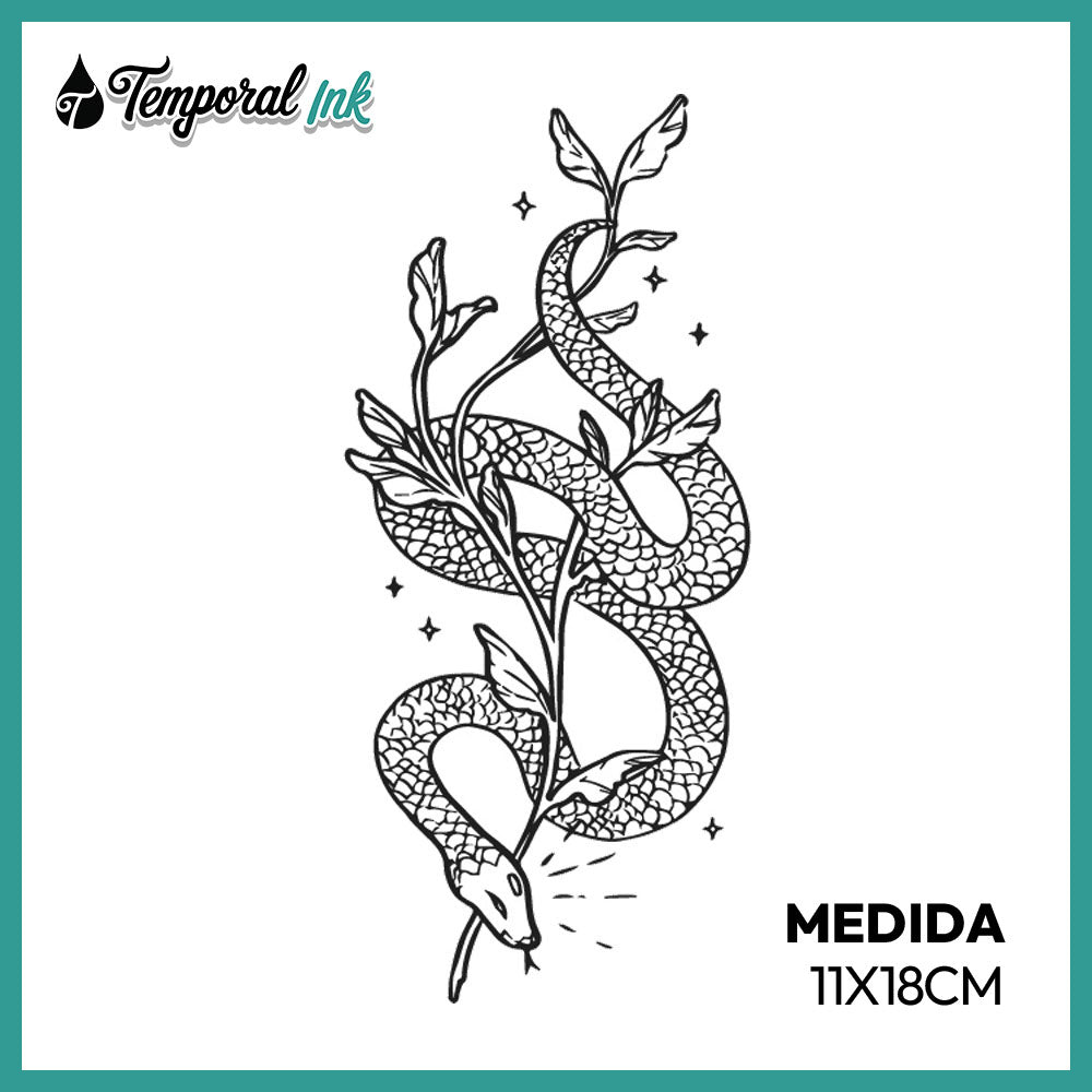 Tatuaje Serpiente con ramas