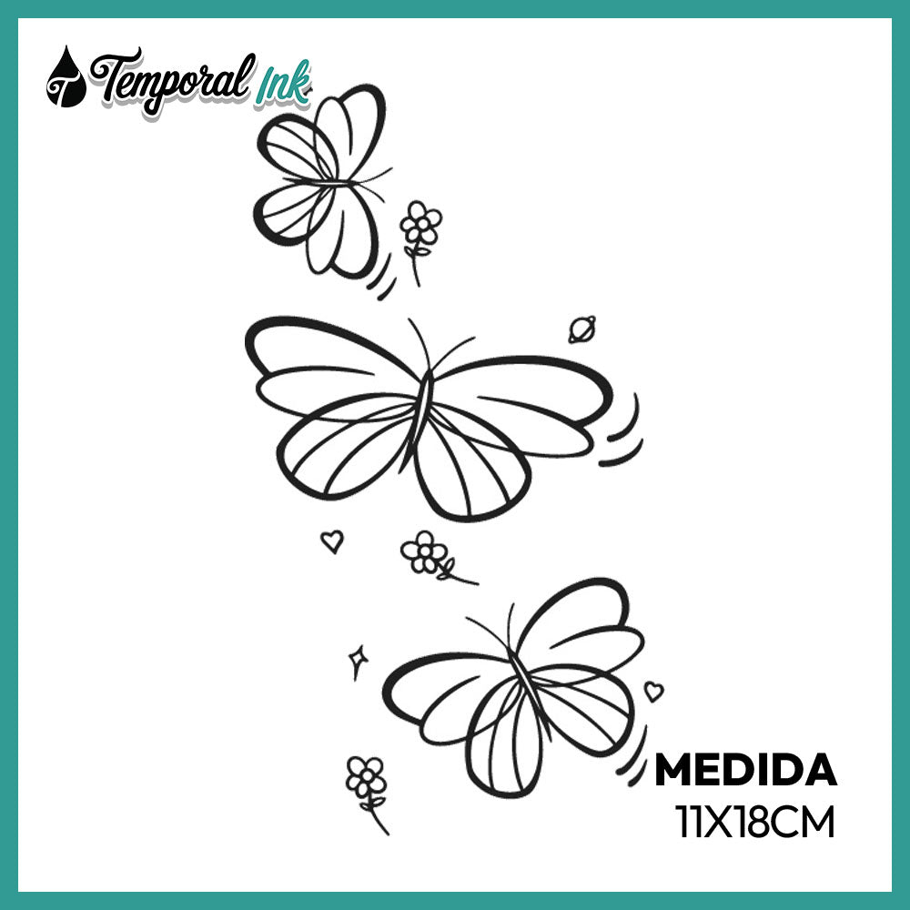 Tatuaje Mariposas minimalistas