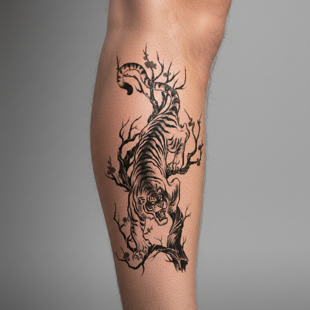 Tatuaje Tigre salvaje