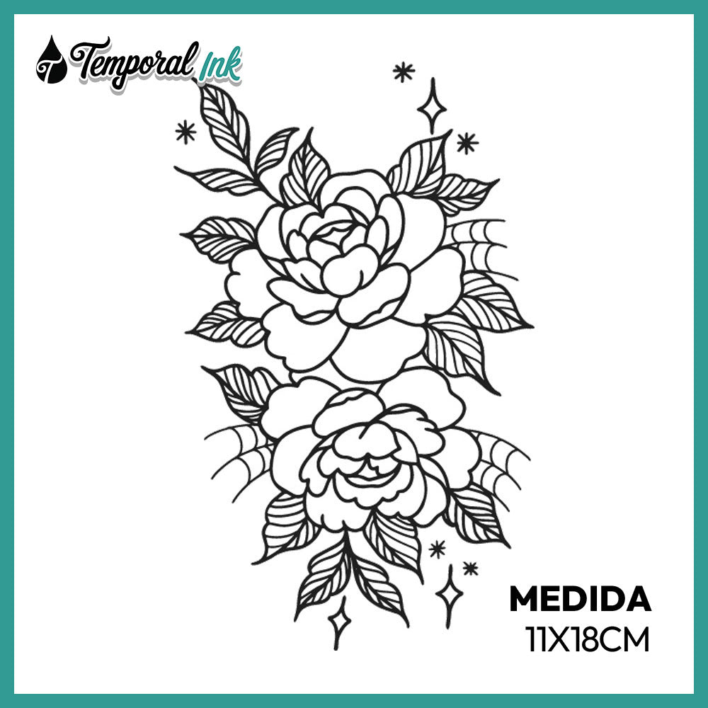 Tatuaje Rosas ornamentales