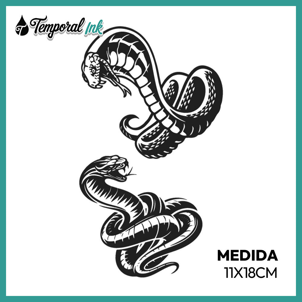 Tatuaje Par de cobras