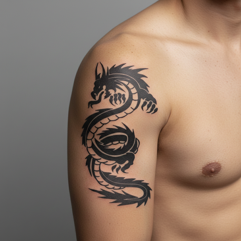 Tatuaje Dragón Oriental