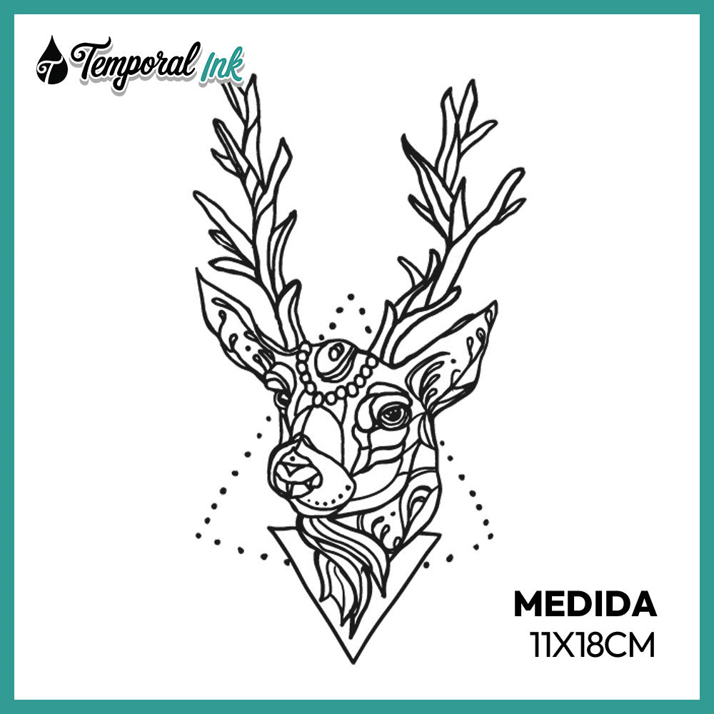 Tatuaje Ciervo Geométrico