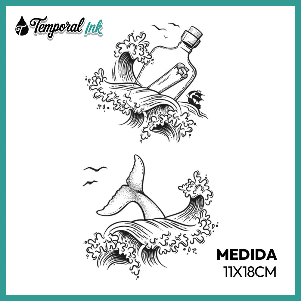 Tatuaje Mensaje en botella