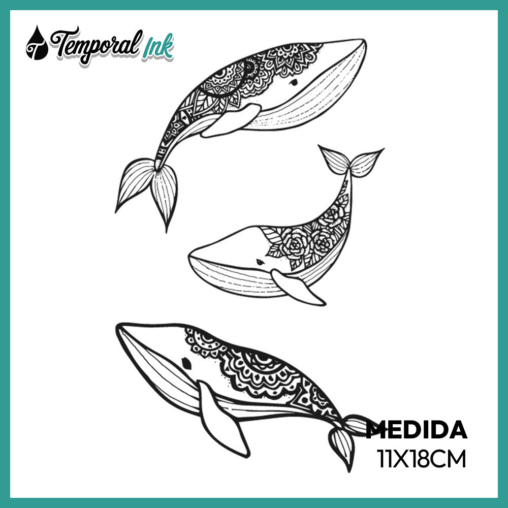 Tatuaje Ballenas mandala