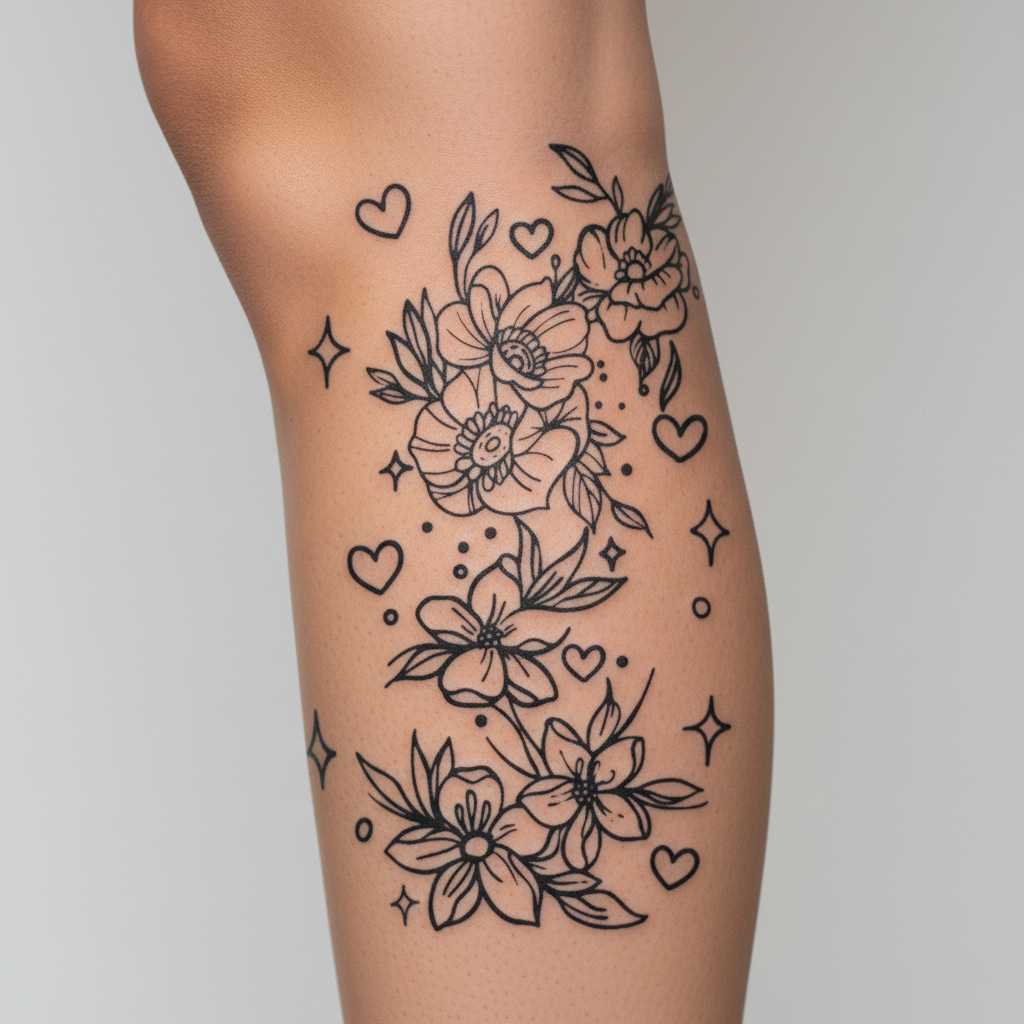 Tatuaje Bouquet floral