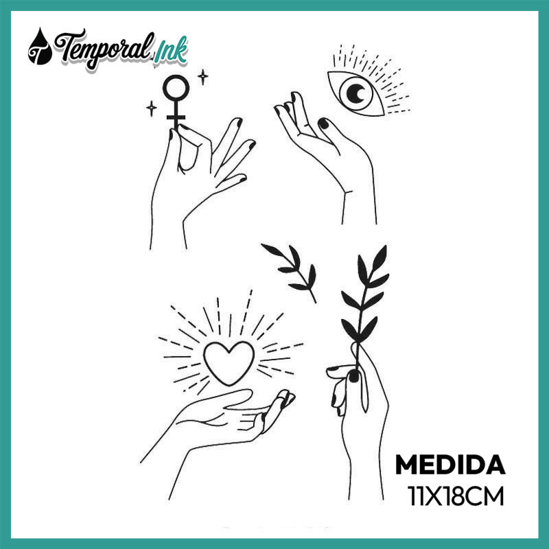 Tatuaje Manos con Símbolos