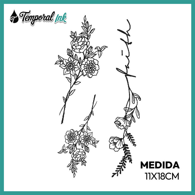 Tatuaje Ramas florales