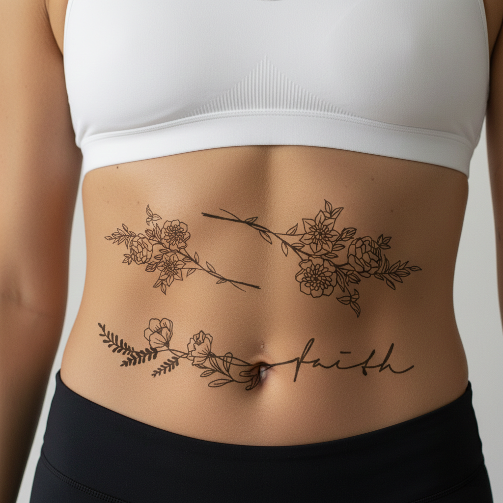 Tatuaje Ramas florales