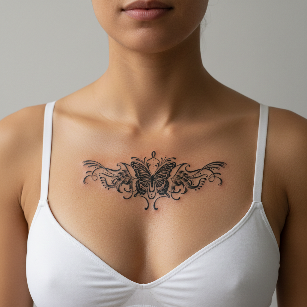 Tatuaje Mariposa ornamental
