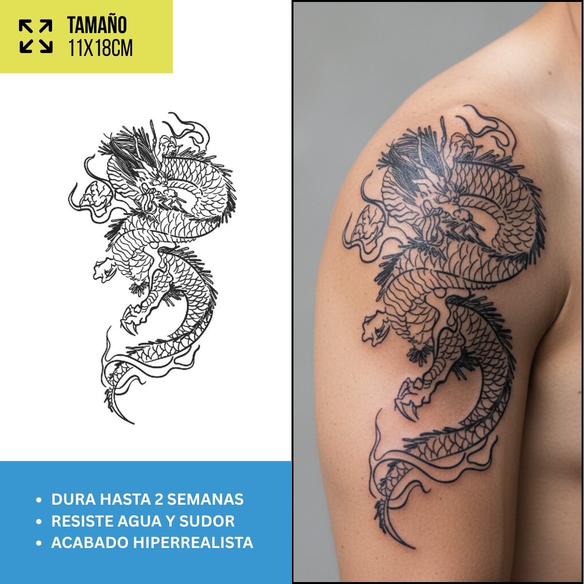 Tatuaje Dragón tradicional