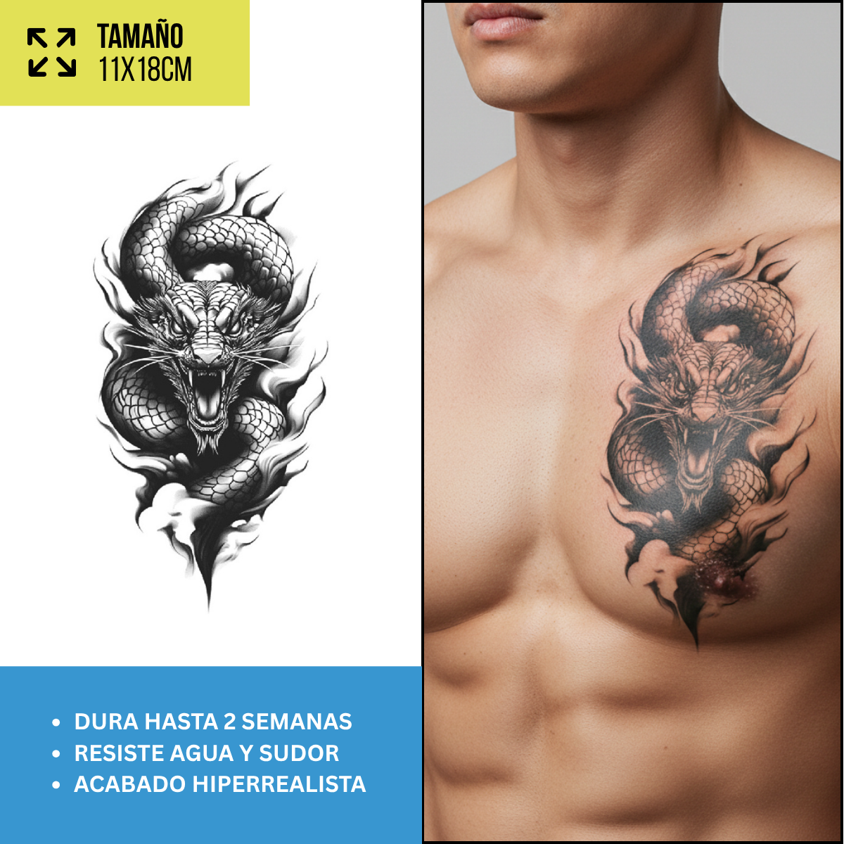 Tatuaje Dragón oriental