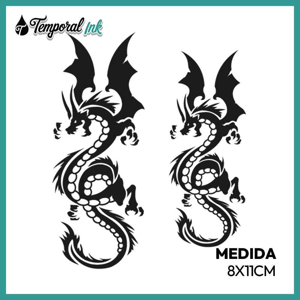 Tatuaje Dragones Gemelos