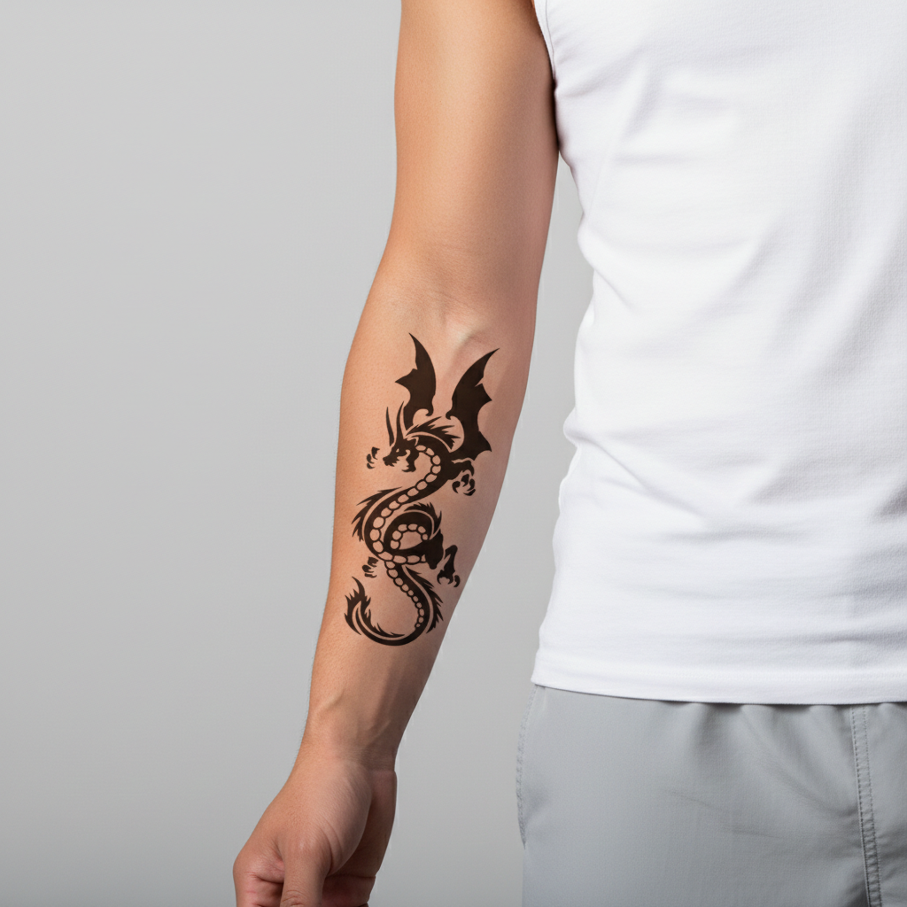 Tatuaje Dragón Tribal