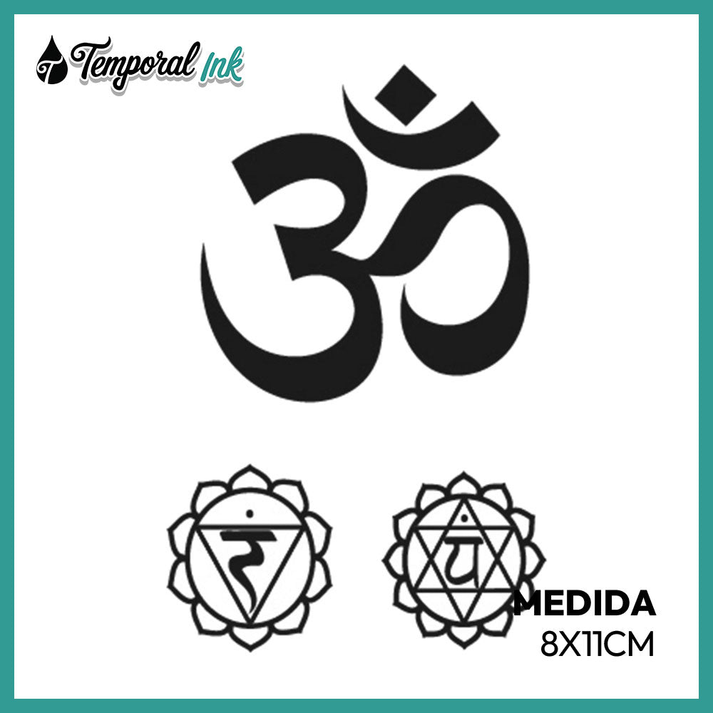Tatuaje Om y Símbolos Sagrados