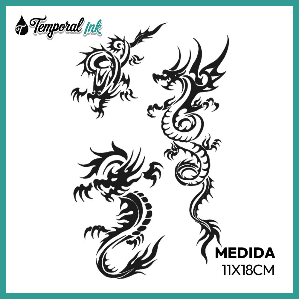 Colección Dragones Tatuajes Temporales de Jagua